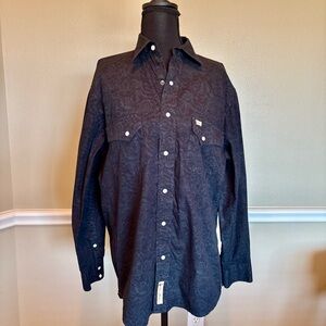Vintage Larry Mahan Cowboy Collection Paisley Western Pearl Snap Shirt Unisex S